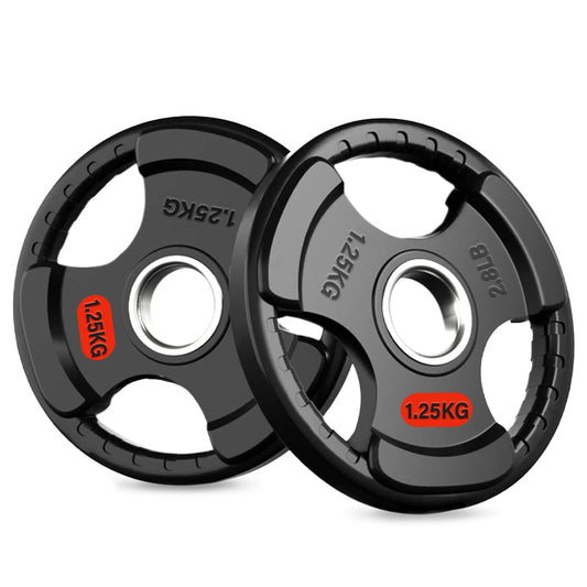 Tri Grip Olympic Weight Plates Set – Barbell Plates for Weightlifting & Home Gym