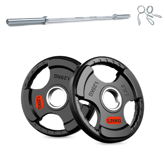 Tri Grip Olympic Weight Plates Set – Barbell Plates for Weightlifting & Home Gym