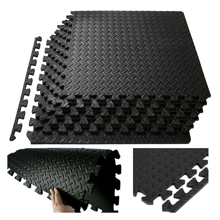Interlocking EVA Gym Floor Mats – Protective Home Gym Flooring