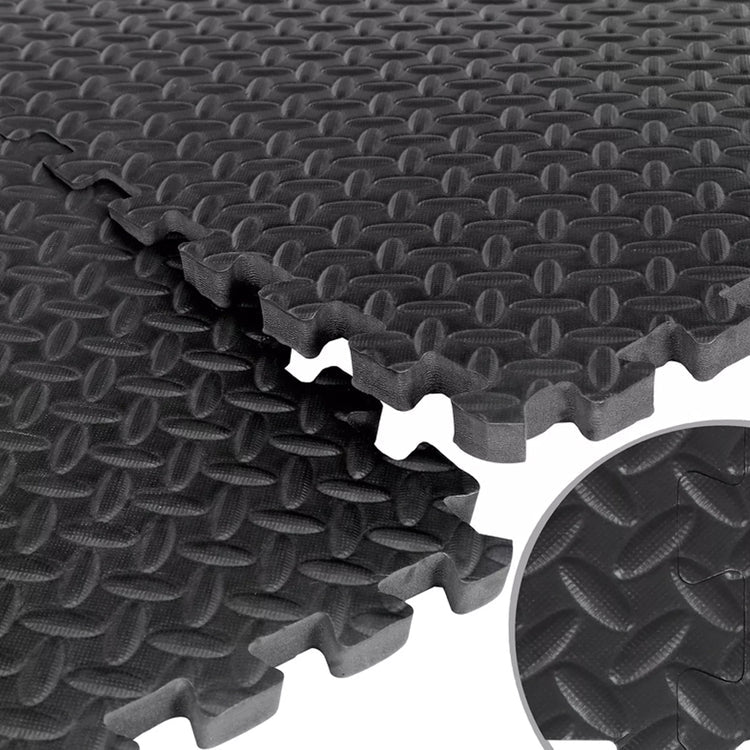 Interlocking EVA Gym Floor Mats – Protective Home Gym Flooring